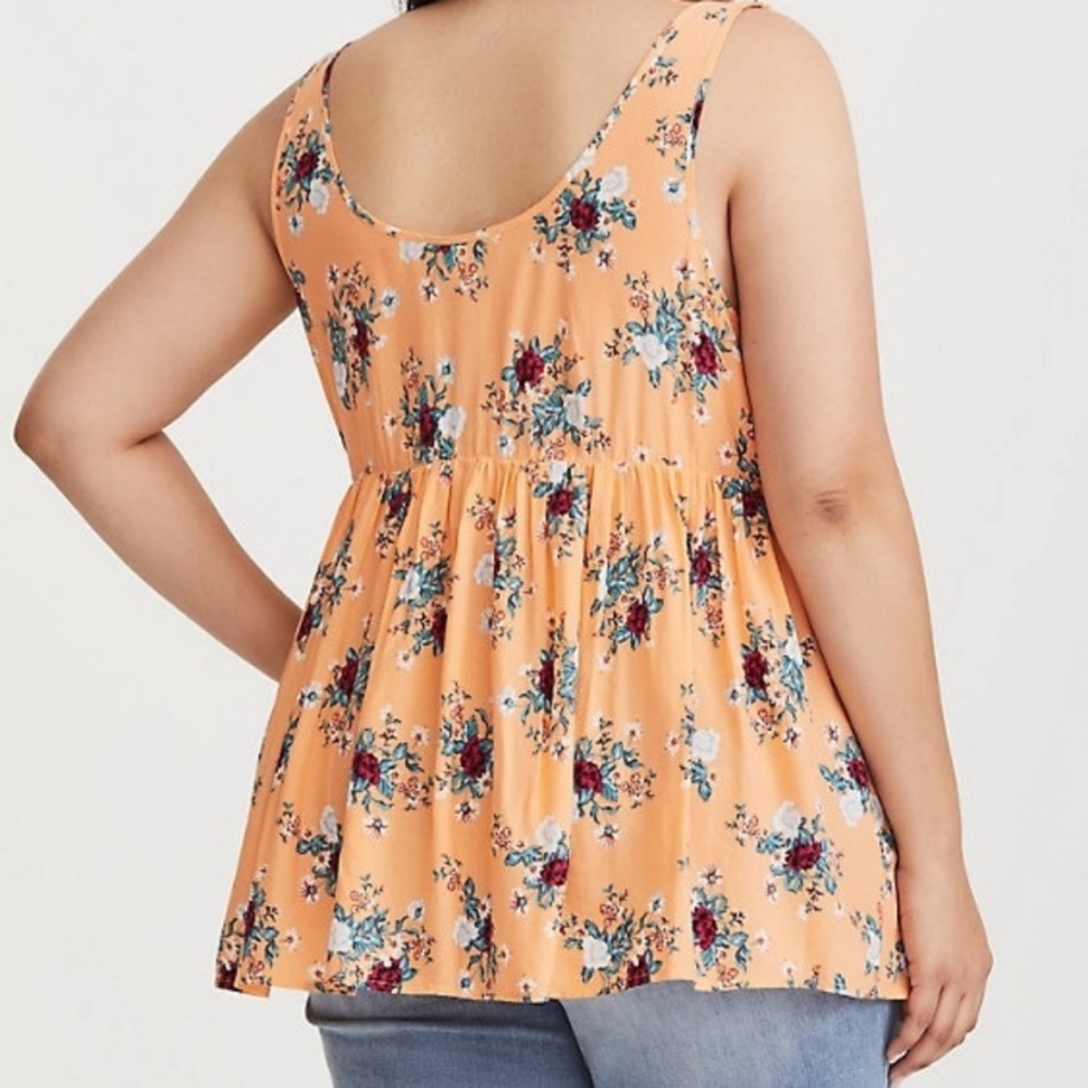 Torrid multicolor floral challis tank top - Picture 5 of 8